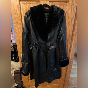 Princess Polly Faux Leather Trench Coat